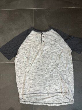 Lee Gray Raglan Henley Shirt